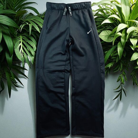 NIKE Womens Therma Icon Sweatpants Sz Small Black Elastic Waist Baggy CU5529-011 - Picture 1 of 13